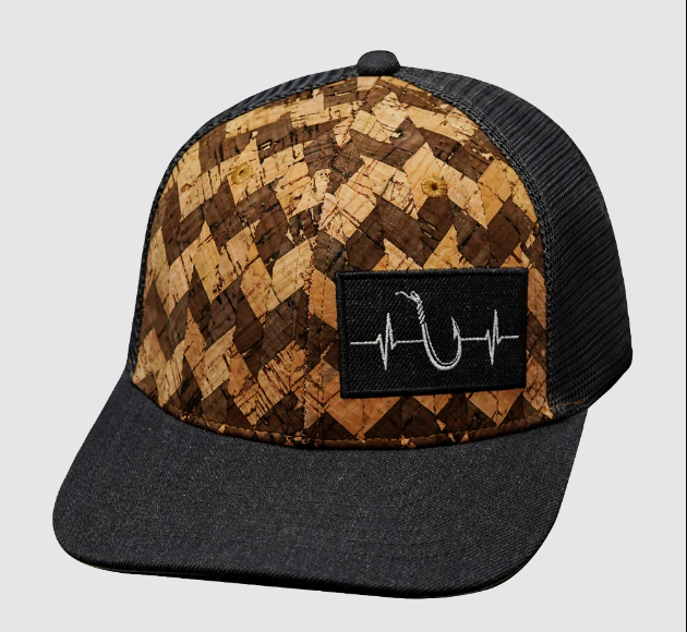 FL Heartbeat Hats Fishing Charcoal Cork